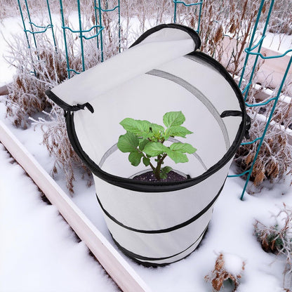 8" x 13" x 22" Pop Up Frost Protection Plant Cone, Non-Woven Winter Plants Freeze Protection Tent, Cold Weather Insulated Plant Protective Cone Cover for Ice Snow Frost Protector Indoor & Outdoor