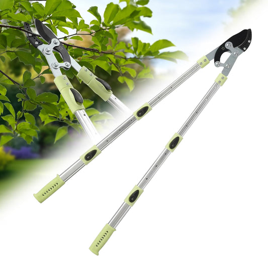 25"- 43" Tree Trimmer, Heavy Duty Bypass Loppers for Tree Branches, Sharp Steel Pruning Shears for 2 Inch Cutting, Garden Tool for Yard Trimming