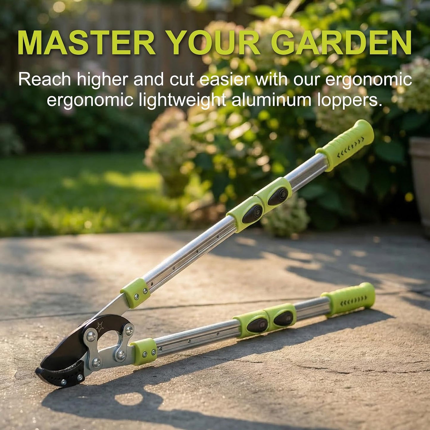 25"- 43" Tree Trimmer, Heavy Duty Bypass Loppers for Tree Branches, Sharp Steel Pruning Shears for 2 Inch Cutting, Garden Tool for Yard Trimming