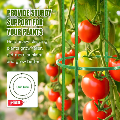 3 Pack 47 Inch Heavy Duty Height Adjustable Square Tomato Cage