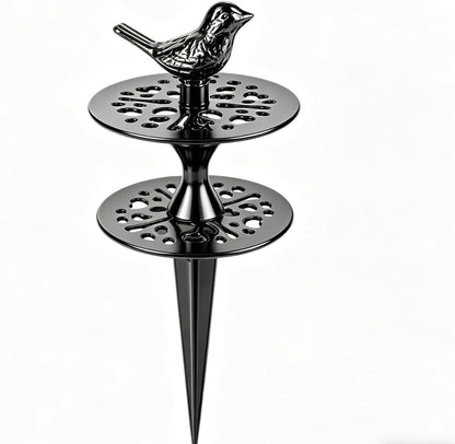 Garden Hose Guide Spike, 12 Inch Heavy Duty Metal, Hollow Out Iron Art Bird Yard Ornament, Outdoor Lawn Courtyard Landscape Decoration, for Landscaping & Flowerbed Protection(Bird)