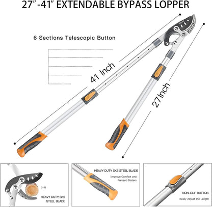 27-41" Anvil Loppers for Tree Trimming Heavy Duty, Tree Branch Cutter