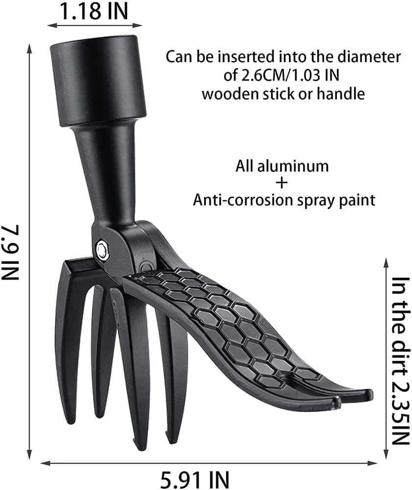 Stand Up Weed Puller Tool Weeding Head Replacement Manual Remover Weed Puller Tool with Foot Plate Handheld Weed Picker Tool for Outdoor Garden Lawn Without Bending,Kneeling-(Without Handle)