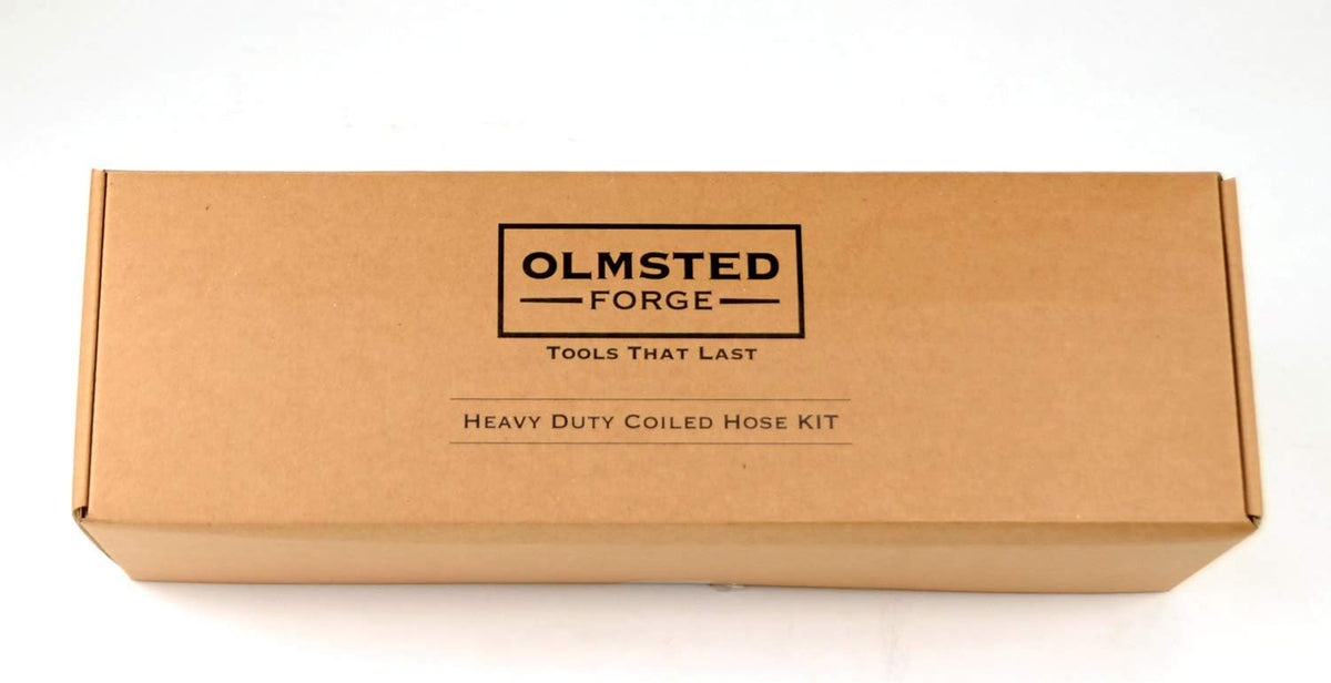 Hose Kit: 3/8" ID x 25' HP Quality Coiled Hose (Charcoal Gray) with Cork Handle 8-Pattern Watering Wand