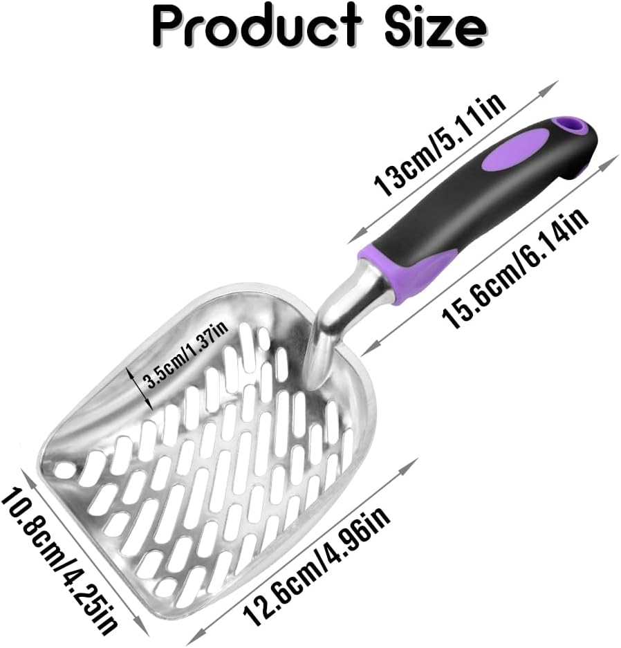 Cat Litter Scoop-Metal Litter Scooper-Kitty Metal Scooper-Long Handle