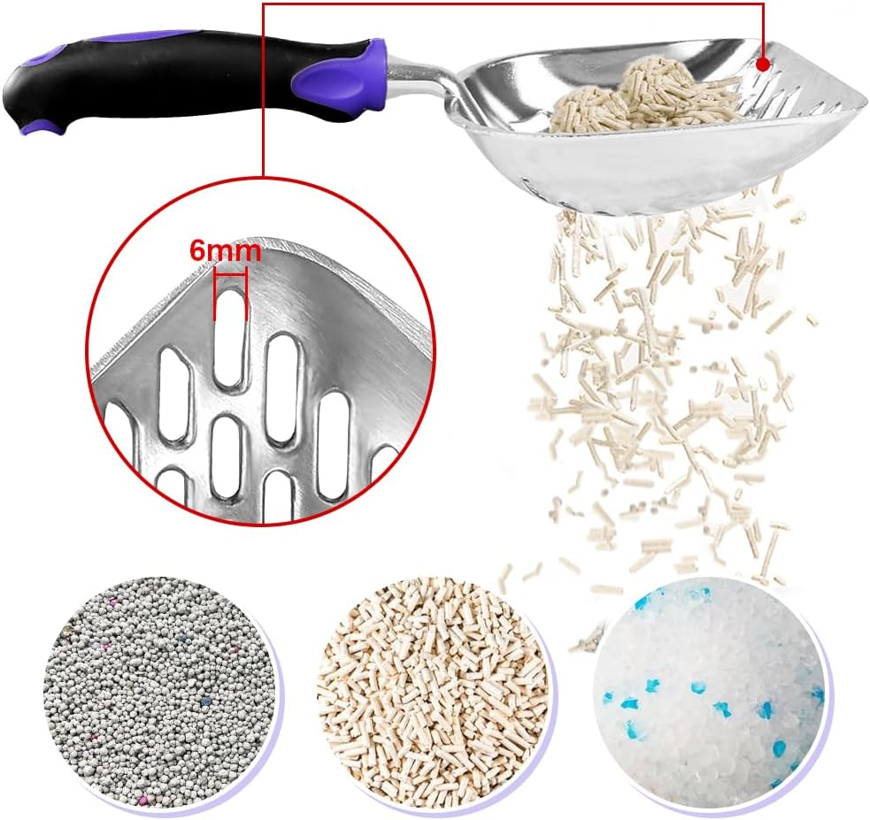 Cat Litter Scoop-Metal Litter Scooper-Kitty Metal Scooper-Long Handle