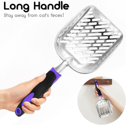 Cat Litter Scoop-Metal Litter Scooper-Kitty Metal Scooper-Long Handle