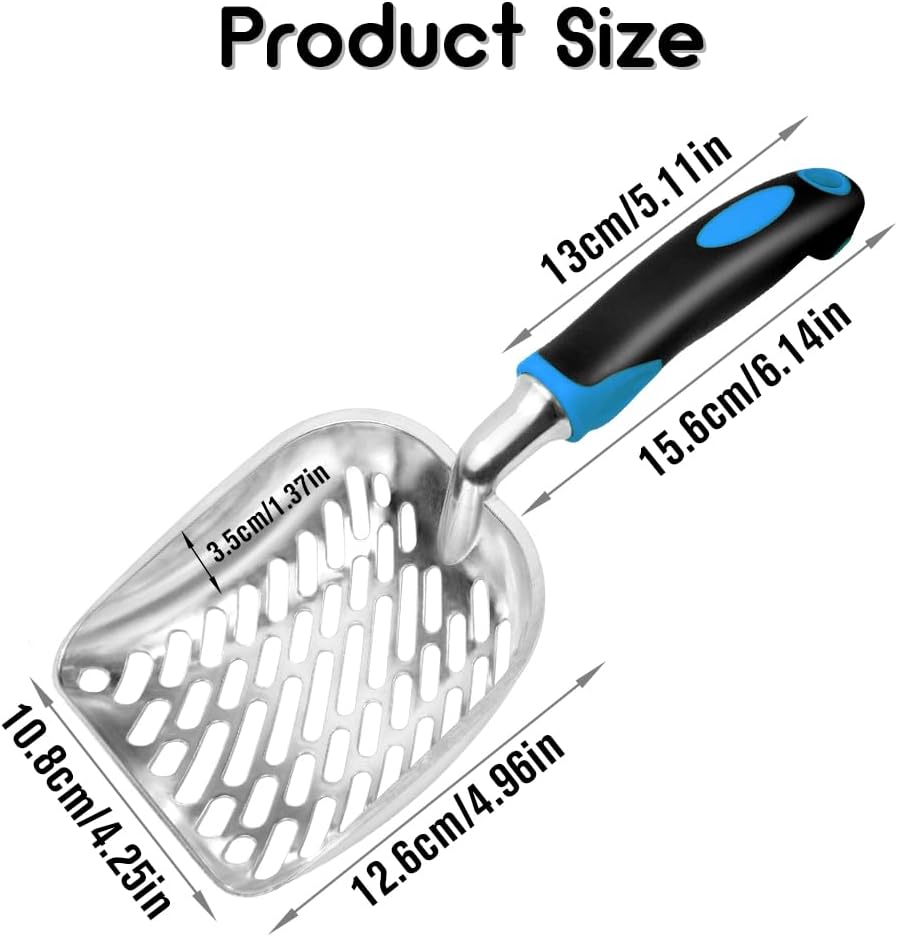 Cat Litter Scoop-Metal Litter Scooper-Kitty Metal Scooper-Long Handle