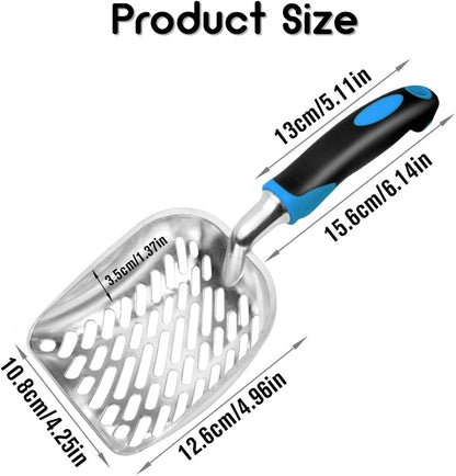Cat Litter Scoop-Metal Litter Scooper-Kitty Metal Scooper-Long Handle