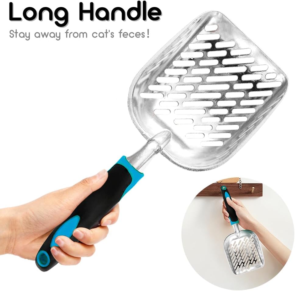 Cat Litter Scoop-Metal Litter Scooper-Kitty Metal Scooper-Long Handle