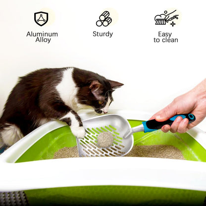 Cat Litter Scoop-Metal Litter Scooper-Kitty Metal Scooper-Long Handle