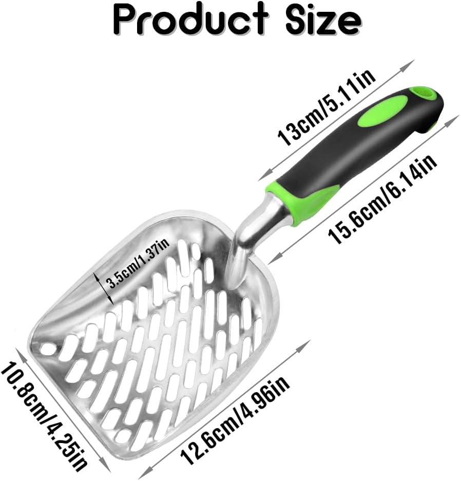 Cat Litter Scoop-Metal Litter Scooper-Kitty Metal Scooper-Long Handle