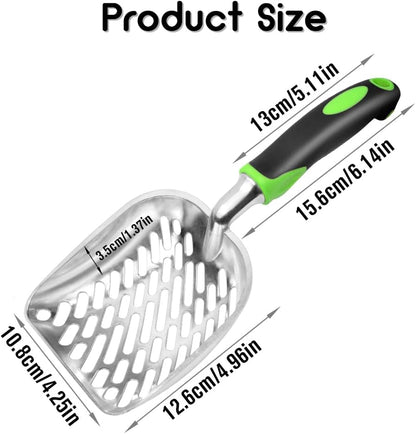 Cat Litter Scoop-Metal Litter Scooper-Kitty Metal Scooper-Long Handle