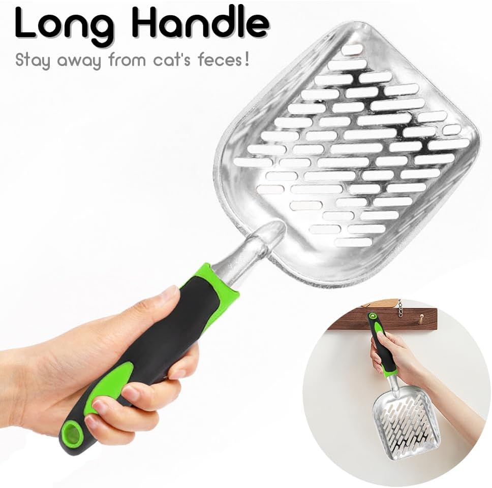 Cat Litter Scoop-Metal Litter Scooper-Kitty Metal Scooper-Long Handle