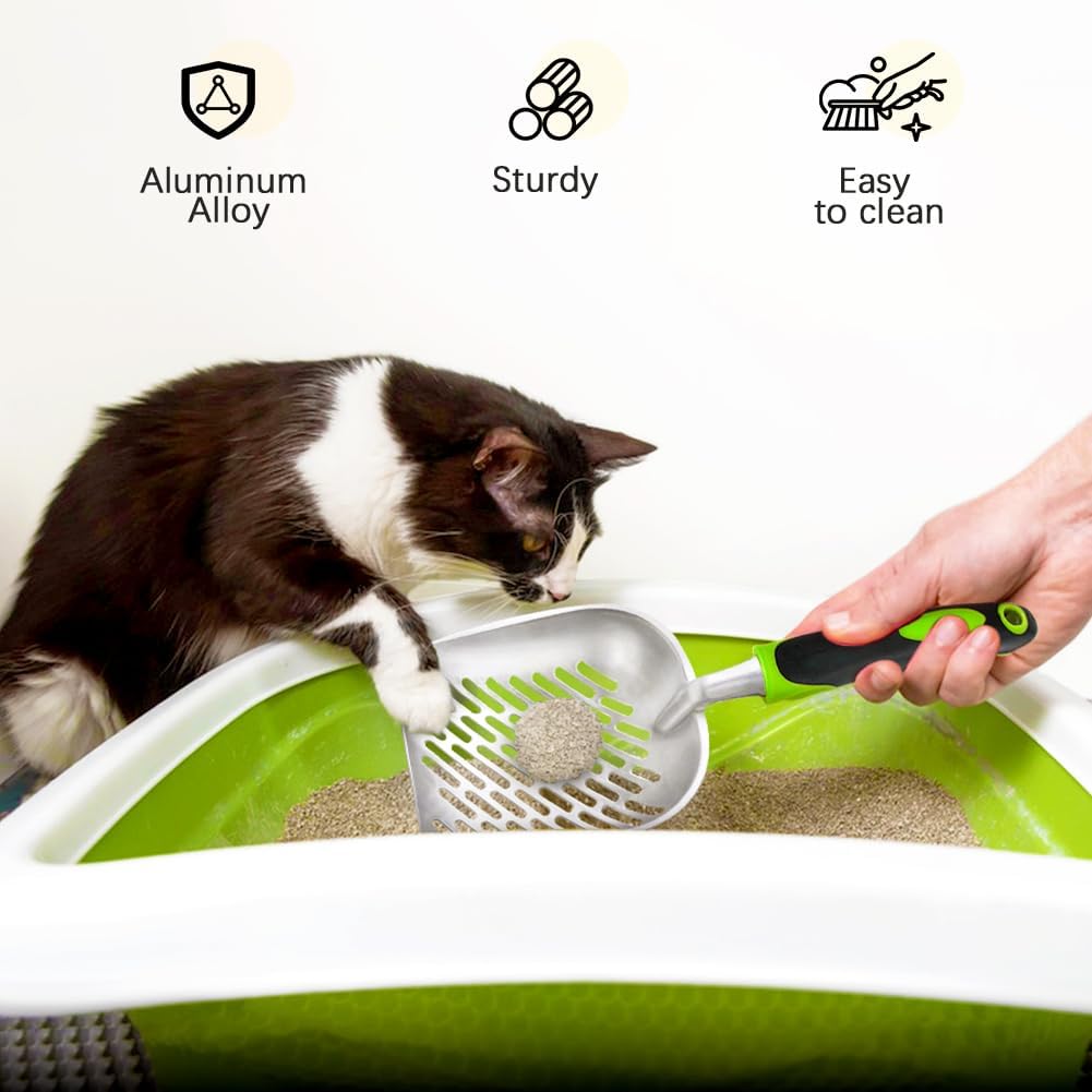 Cat Litter Scoop-Metal Litter Scooper-Kitty Metal Scooper-Long Handle