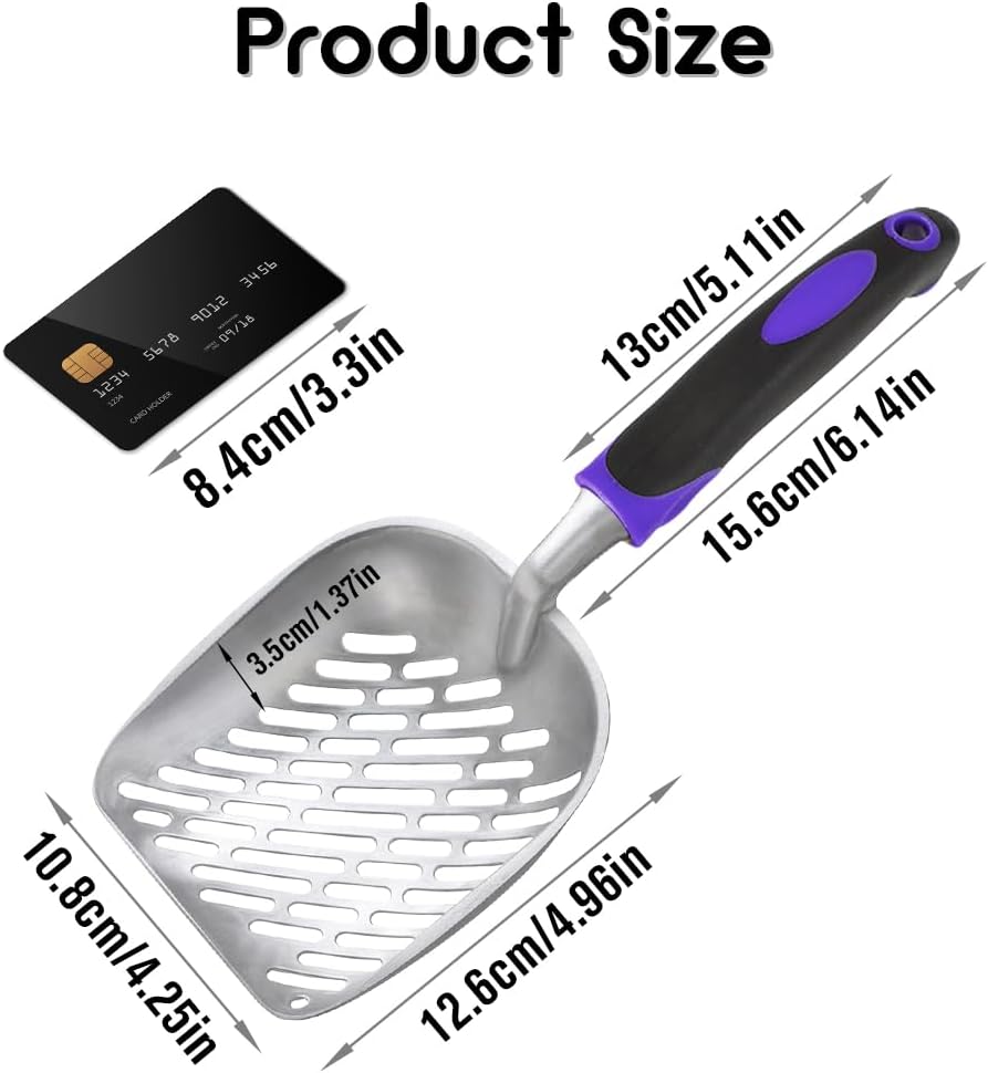 Cat Litter Scoop-Metal Litter Scooper-Kitty Metal Scooper-Long Handle