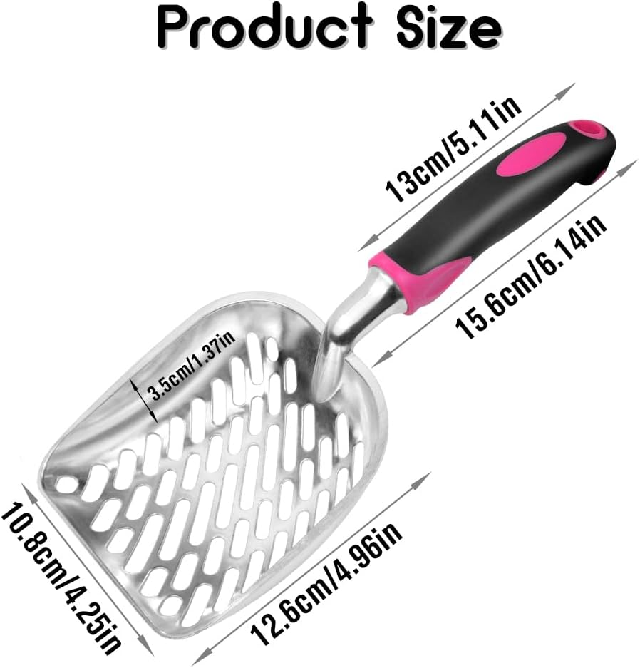 Cat Litter Scoop-Metal Litter Scooper-Kitty Metal Scooper-Long Handle