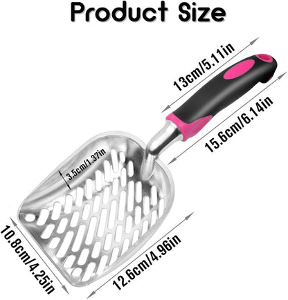 Cat Litter Scoop-Metal Litter Scooper-Kitty Metal Scooper-Long Handle