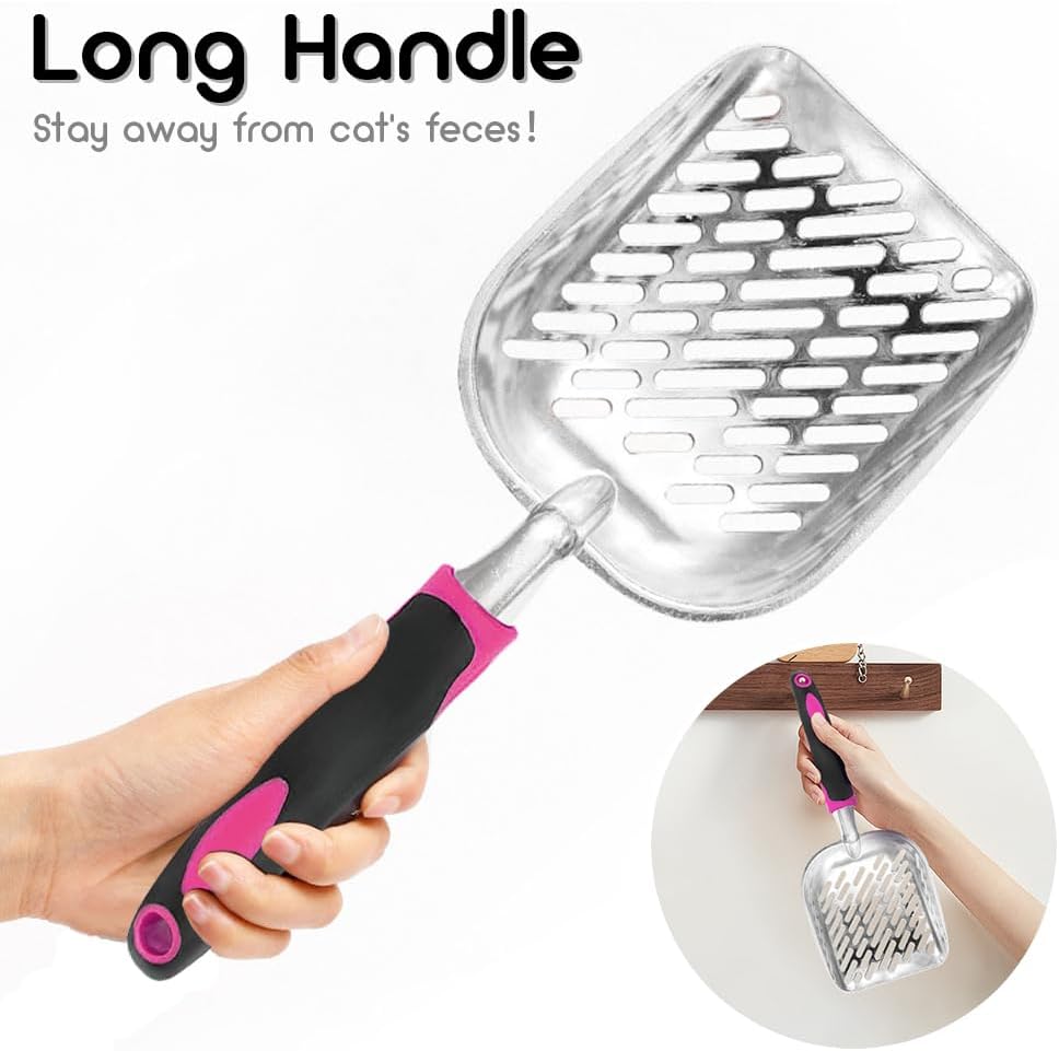 Cat Litter Scoop-Metal Litter Scooper-Kitty Metal Scooper-Long Handle