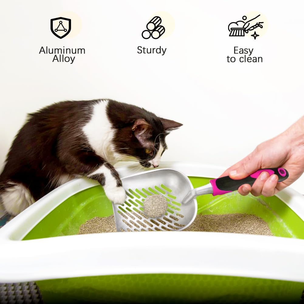 Cat Litter Scoop-Metal Litter Scooper-Kitty Metal Scooper-Long Handle