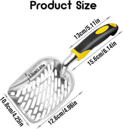 Cat Litter Scoop-Metal Litter Scooper-Kitty Metal Scooper-Long Handle