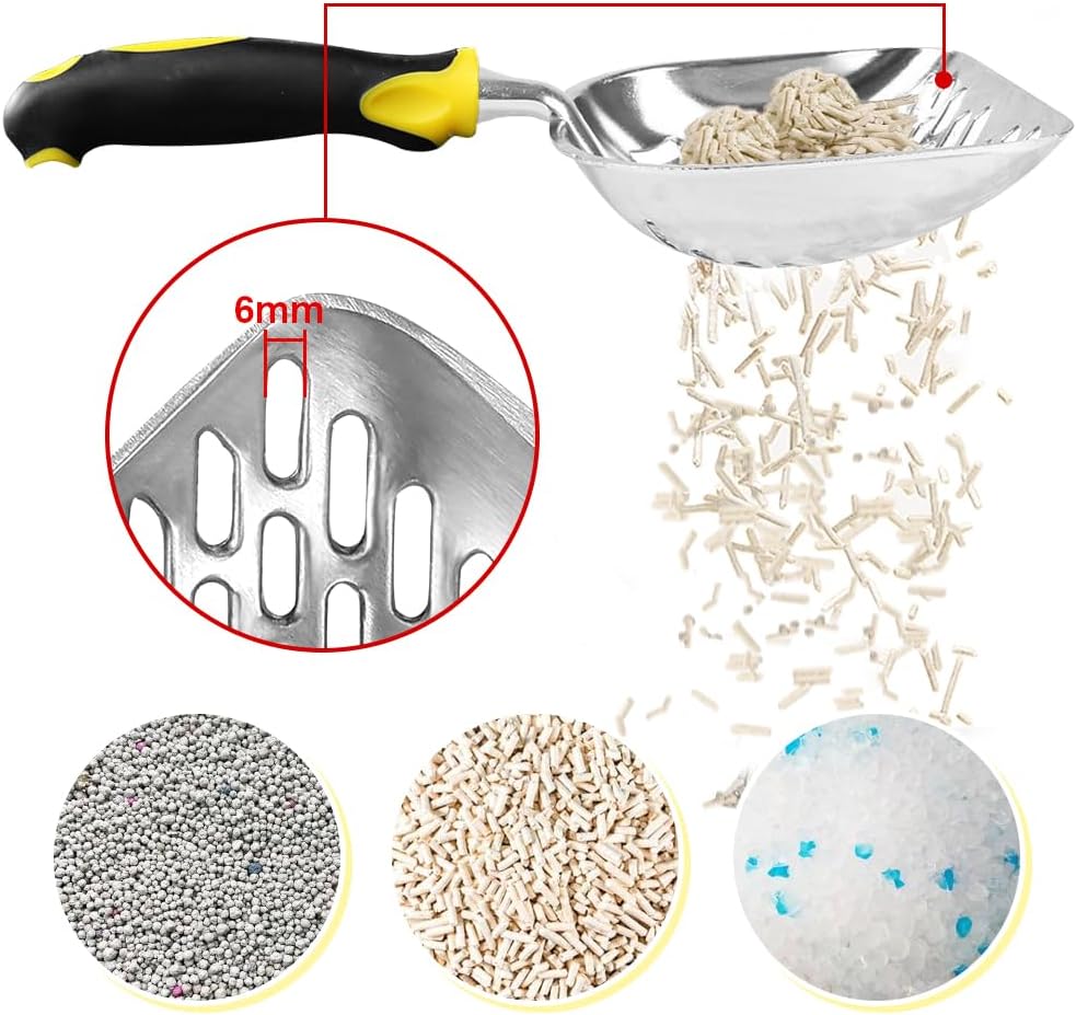 Cat Litter Scoop-Metal Litter Scooper-Kitty Metal Scooper-Long Handle