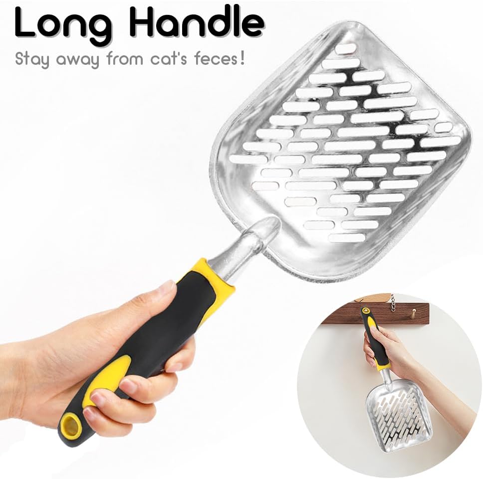 Cat Litter Scoop-Metal Litter Scooper-Kitty Metal Scooper-Long Handle