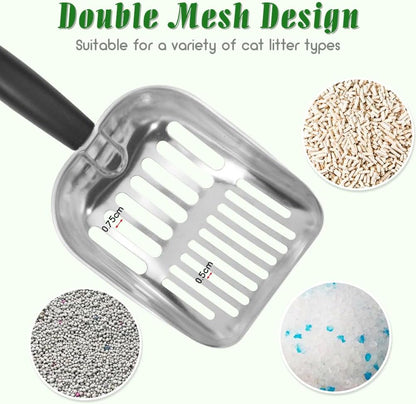 Cat Litter Scoop-Metal Litter Scooper-Kitty Metal Scooper-Long Handle