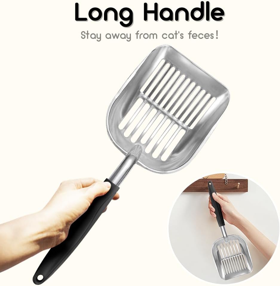 Cat Litter Scoop-Metal Litter Scooper-Kitty Metal Scooper-Long Handle