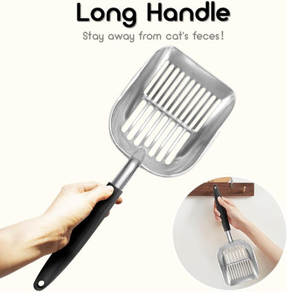 Cat Litter Scoop-Metal Litter Scooper-Kitty Metal Scooper-Long Handle