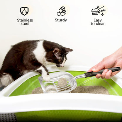 Cat Litter Scoop-Metal Litter Scooper-Kitty Metal Scooper-Long Handle
