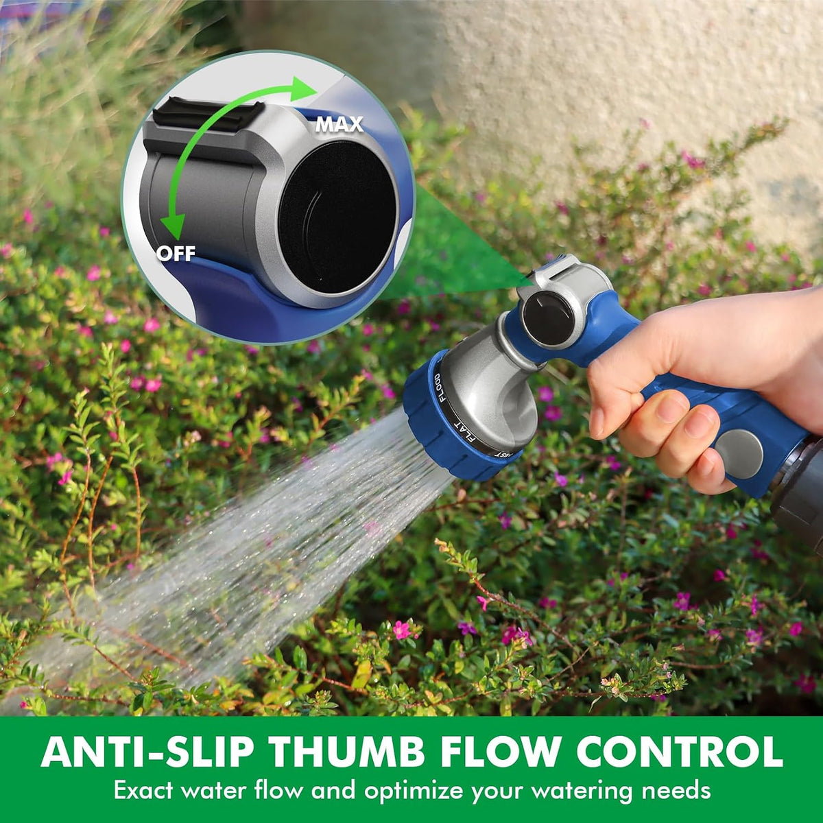 Heavy Duty Hose Nozzle, Metal Garden Water Hose Sprayer
