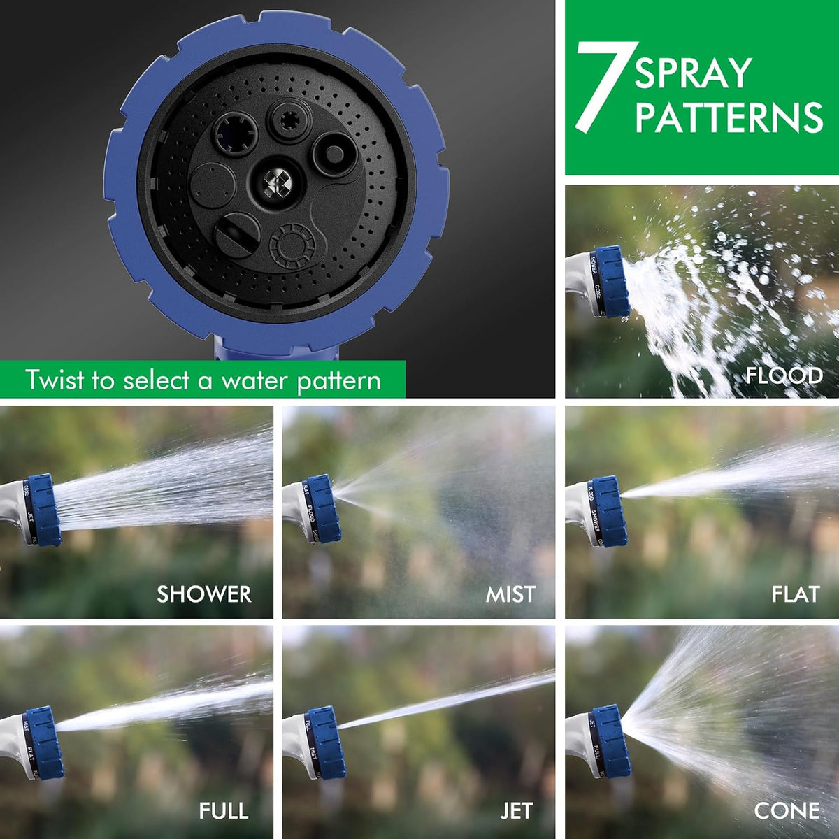 Heavy Duty Hose Nozzle, Metal Garden Water Hose Sprayer