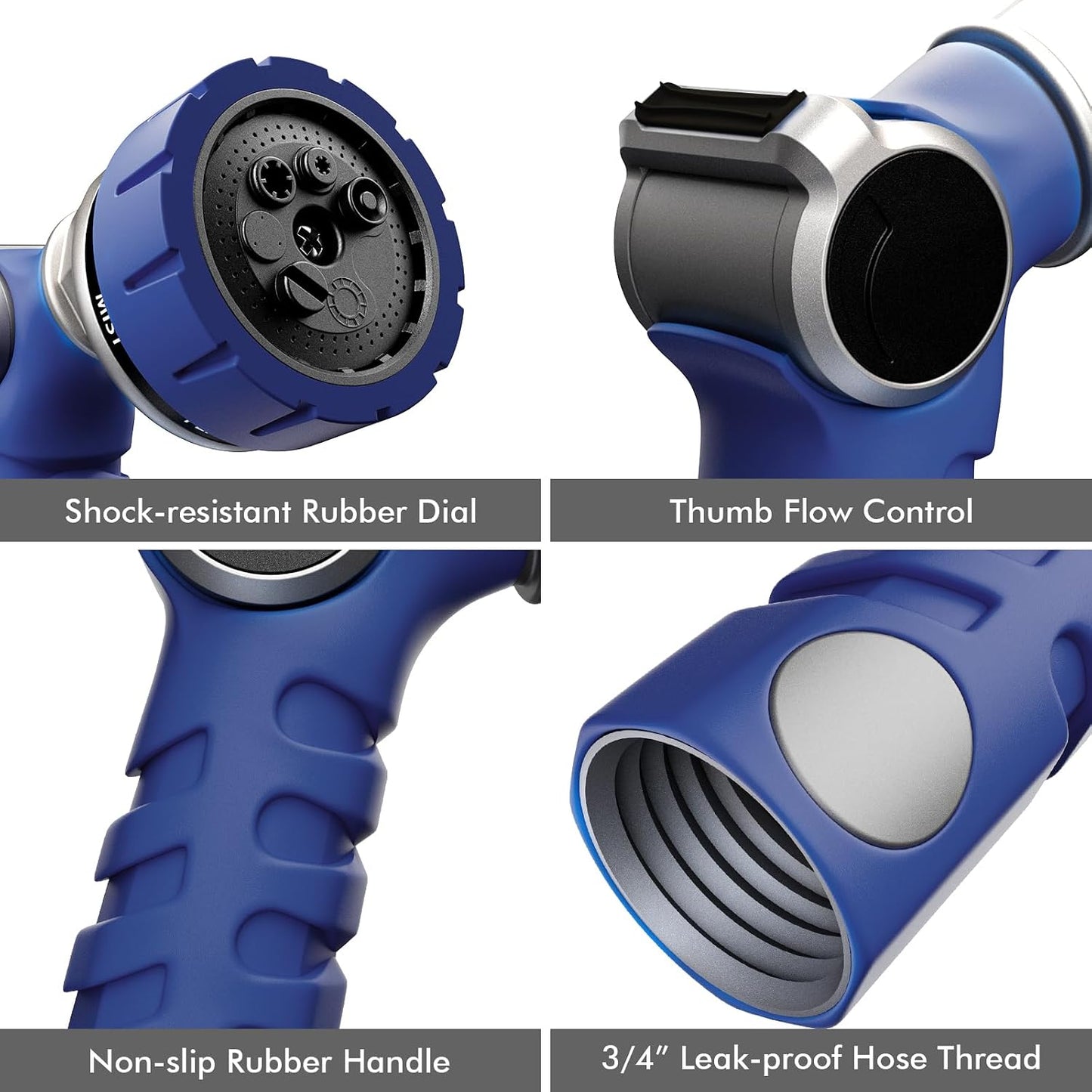 Heavy Duty Hose Nozzle, Metal Garden Water Hose Sprayer