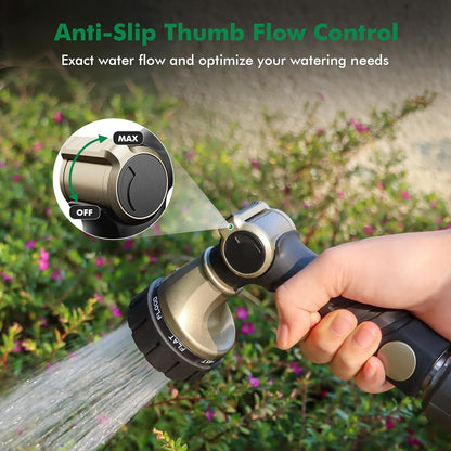 Heavy Duty Hose Nozzle, Metal Garden Water Hose Sprayer