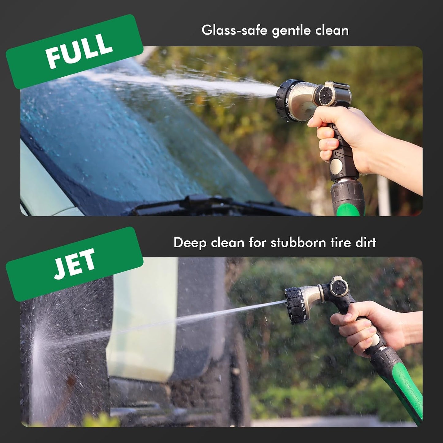 Heavy Duty Hose Nozzle, Metal Garden Water Hose Sprayer