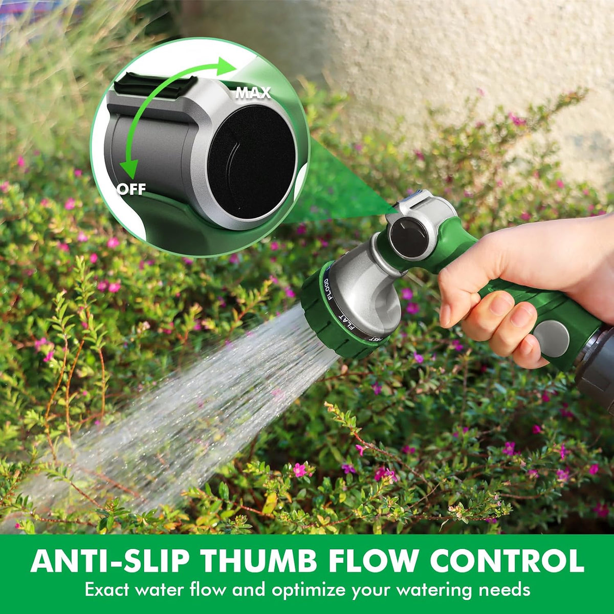 Heavy Duty Hose Nozzle, Metal Garden Water Hose Sprayer