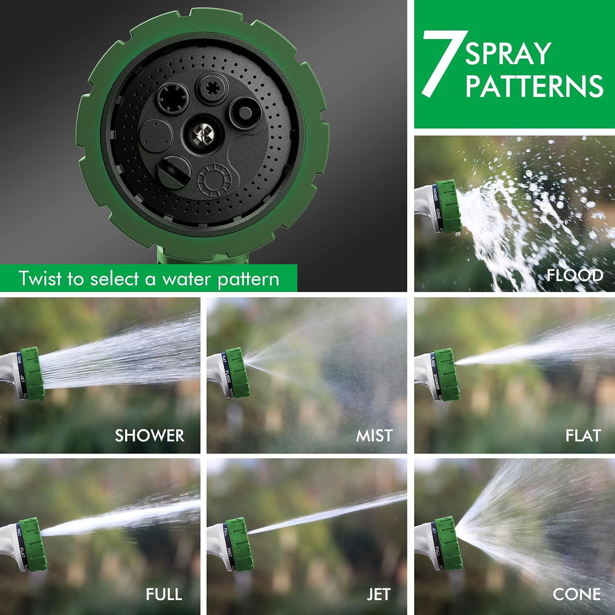 Heavy Duty Hose Nozzle, Metal Garden Water Hose Sprayer