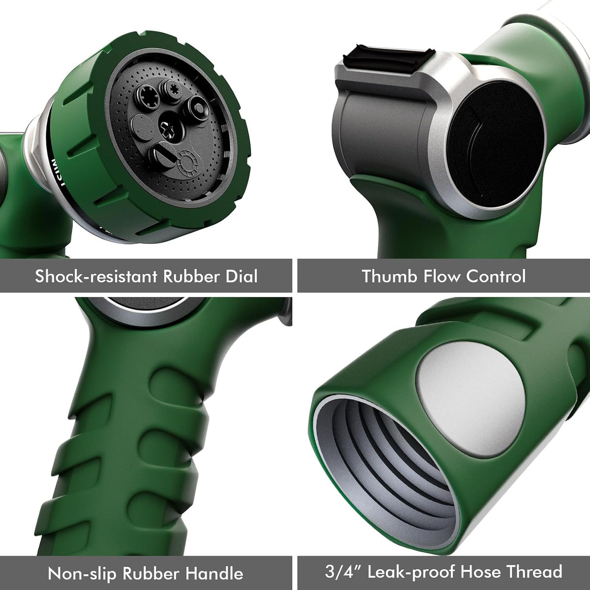 Heavy Duty Hose Nozzle, Metal Garden Water Hose Sprayer