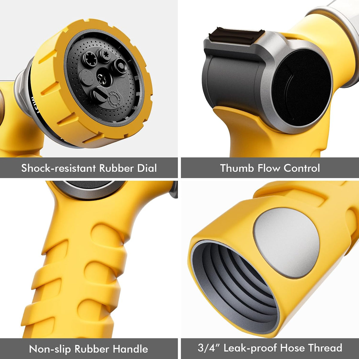 Heavy Duty Hose Nozzle, Metal Garden Water Hose Sprayer