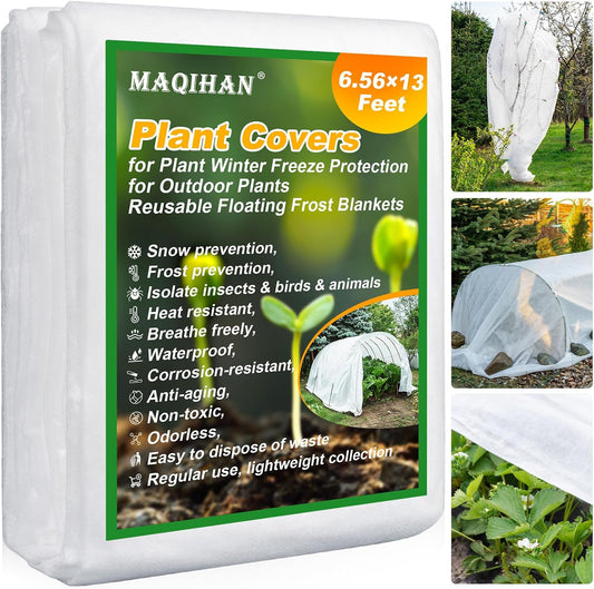 MAQIHAN Plant Covers Freeze Protection - Frost Cloth & Floating Row Cover