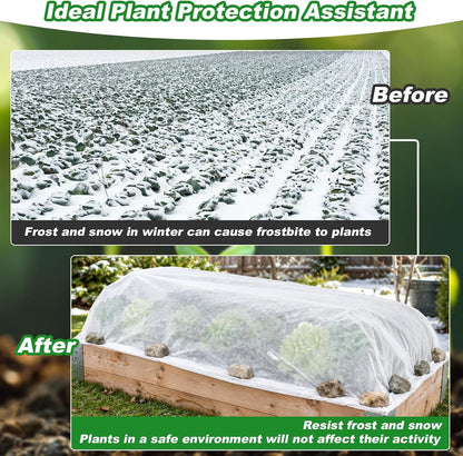 MAQIHAN Plant Covers Freeze Protection - Frost Cloth & Floating Row Cover
