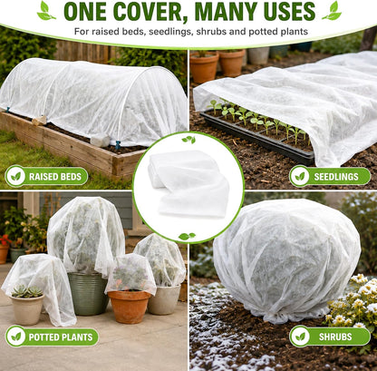 MAQIHAN Plant Covers Freeze Protection - Frost Cloth & Floating Row Cover