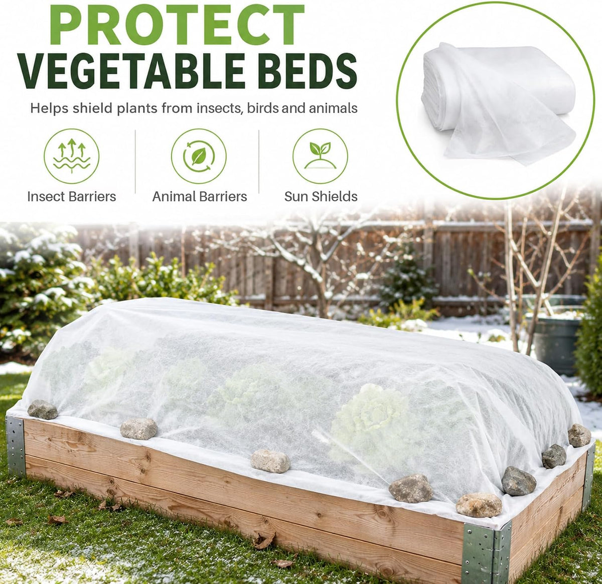 MAQIHAN Plant Covers Freeze Protection - Frost Cloth & Floating Row Cover