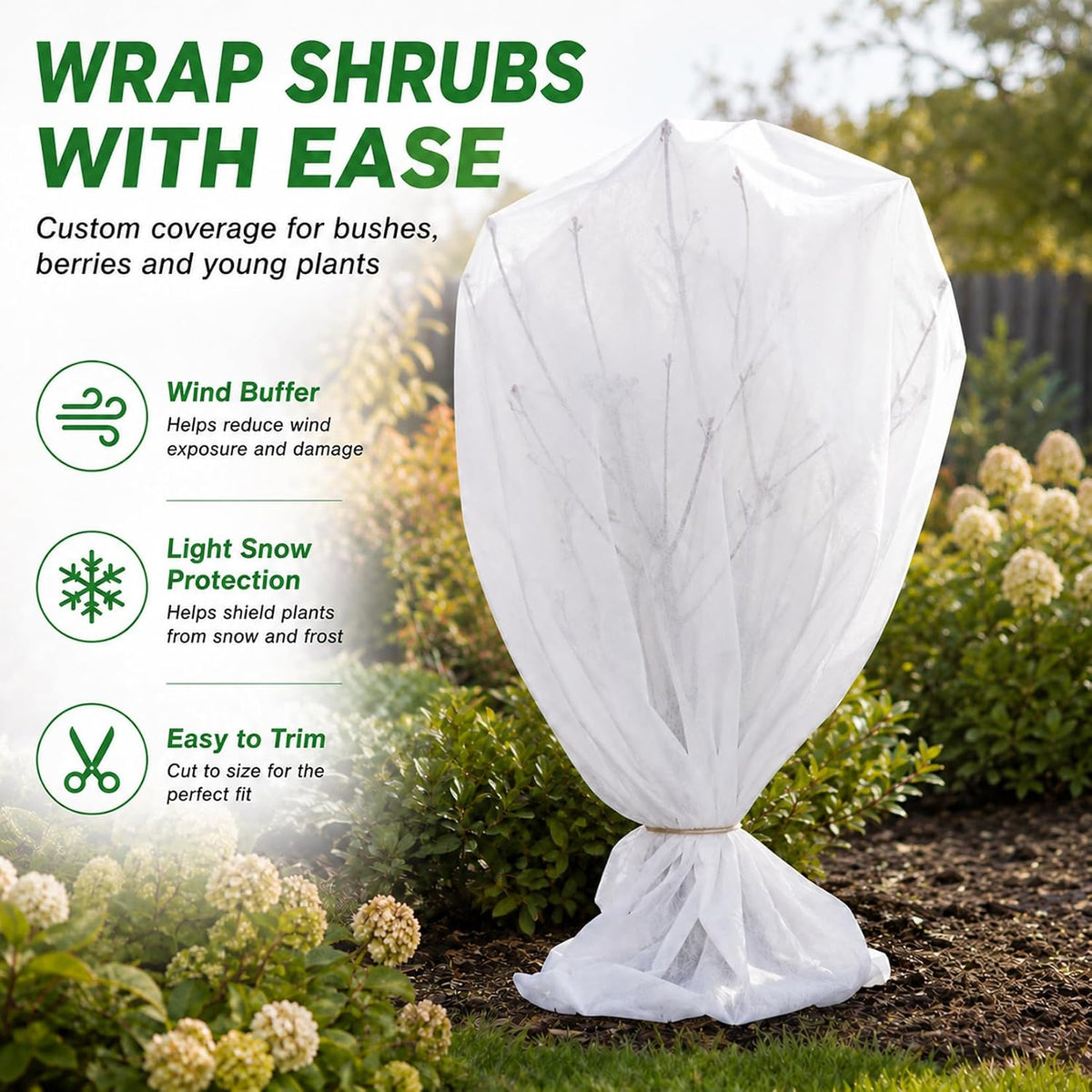 MAQIHAN Plant Covers Freeze Protection - Frost Cloth & Floating Row Cover