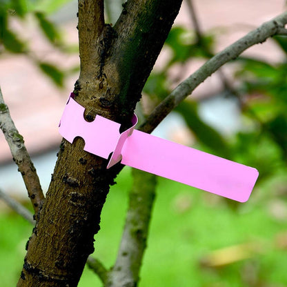 200Pcs Plastic Plant Labels Wrap Around Tree Tags, Adjustable Nursery Garden Labels Plant Tags with Large Writing Surface, White