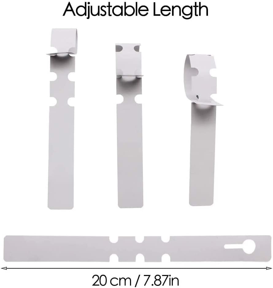200Pcs Plastic Plant Labels Wrap Around Tree Tags, Adjustable Nursery Garden Labels Plant Tags with Large Writing Surface, White