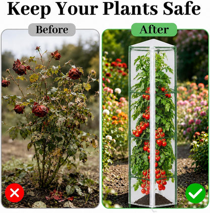 Garden Tomato Plant Cover Netting, Fits 55–72" Tomato Cages