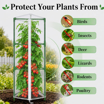 Garden Tomato Plant Cover Netting, Fits 55–72" Tomato Cages