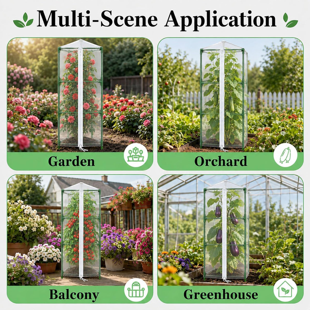 Garden Tomato Plant Cover Netting, Fits 55–72" Tomato Cages